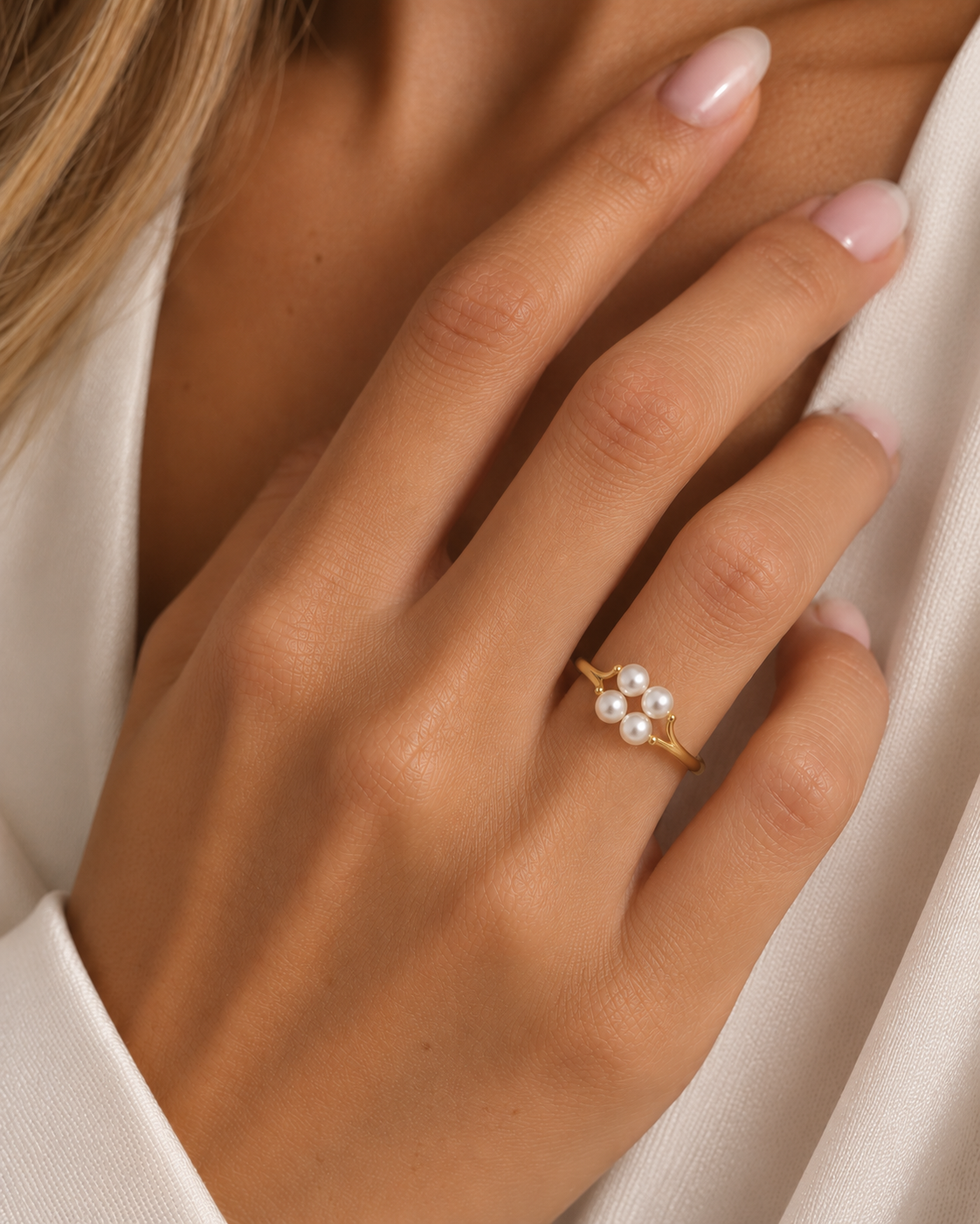 ANILLO 4 ESTACIONES CON PERLAS