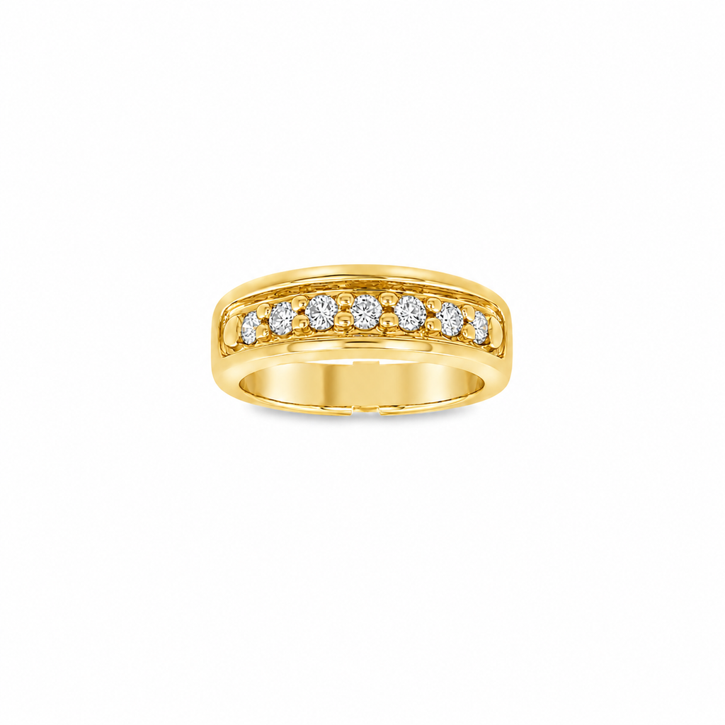 ANILLO BANDA CON 7 DIAMANTES