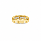 ANILLO BANDA CON 7 DIAMANTES