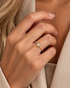 ANILLO DISEÑO ROMBO PERLA