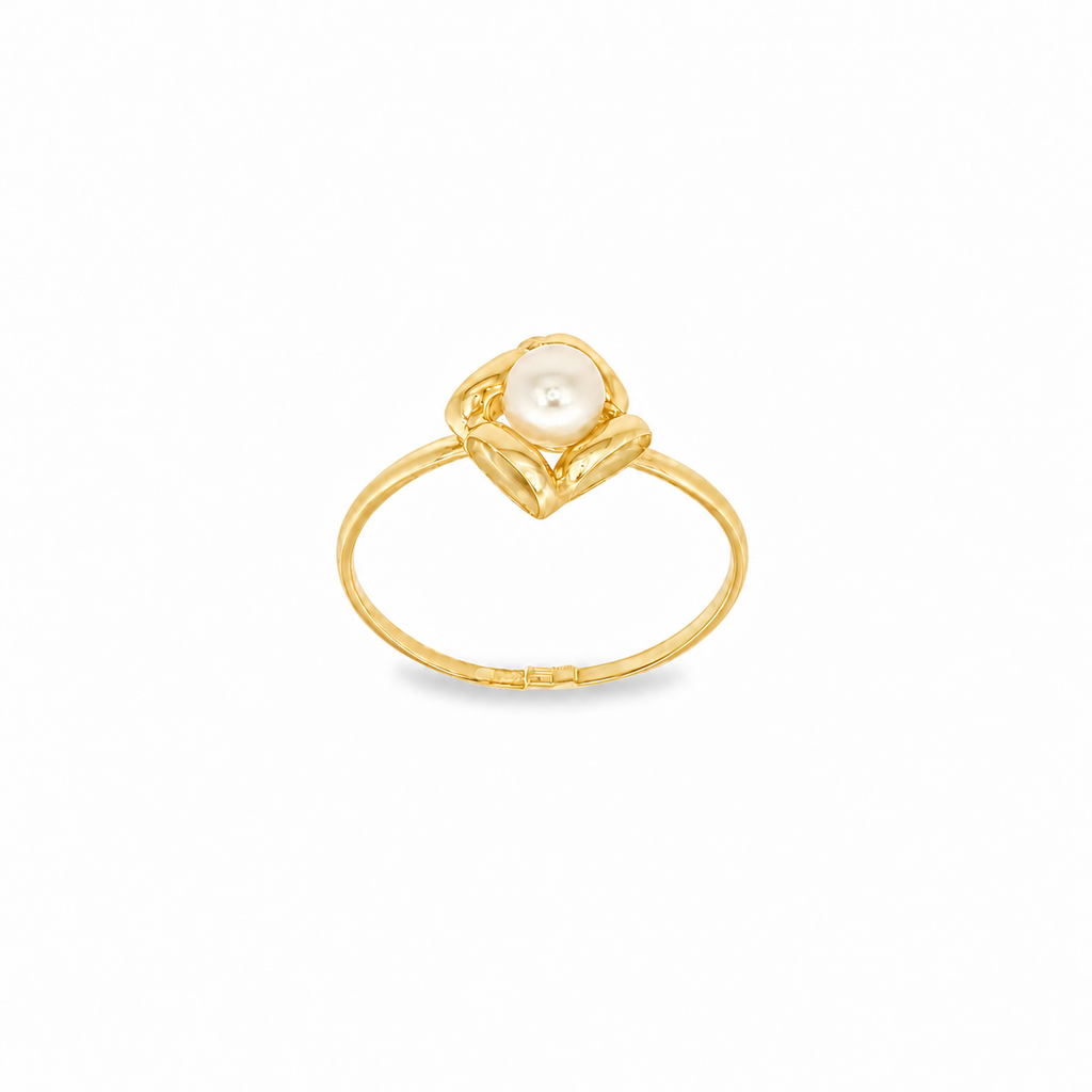 ANILLO DISEÑO ROMBO PERLA