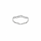ANILLO ONDAS ORO BLANCO CON CIRCONITAS