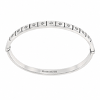 PULSERA RIGIDA ORO BLANCO CON CIRCONITAS