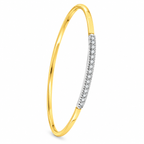 PULSERA RIGIDA BICOLOR CON CIRCONITAS