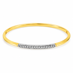 PULSERA RIGIDA BICOLOR CON CIRCONITAS