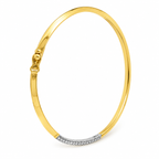 PULSERA RIGIDA BICOLOR CON CIRCONITAS