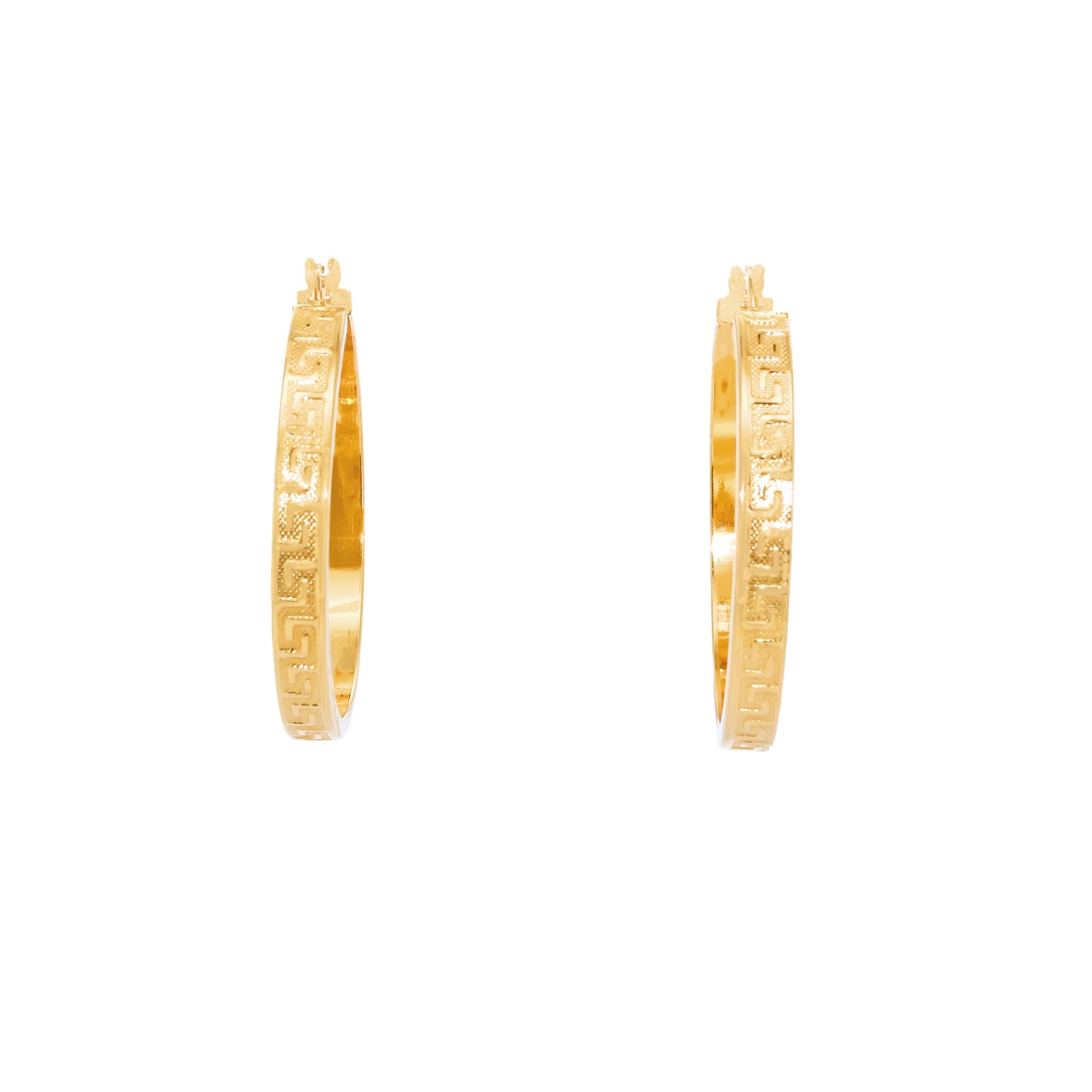PENDIENTES ARO GRECA HUECOS