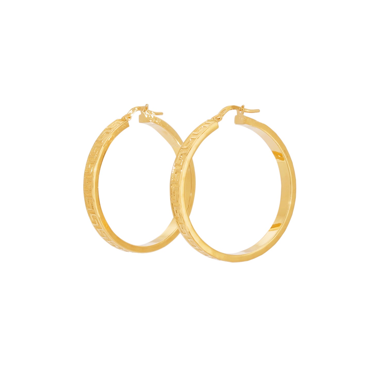 PENDIENTES ARO GRECA HUECOS