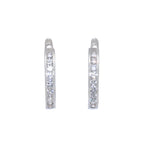 PENDIENTES ORO BLANCO Y CIRCONITAS