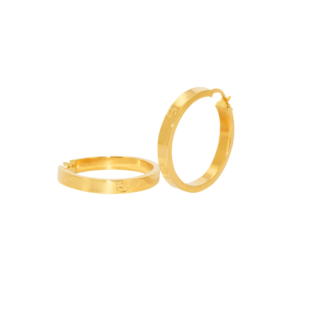 PENDIENTES ARO TORNILLO HUECOS