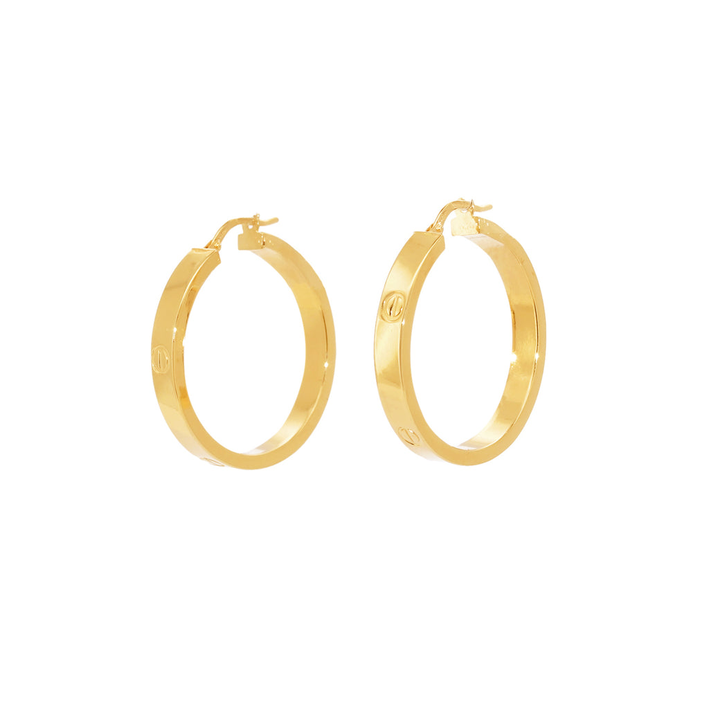 PENDIENTES ARO TORNILLO HUECOS