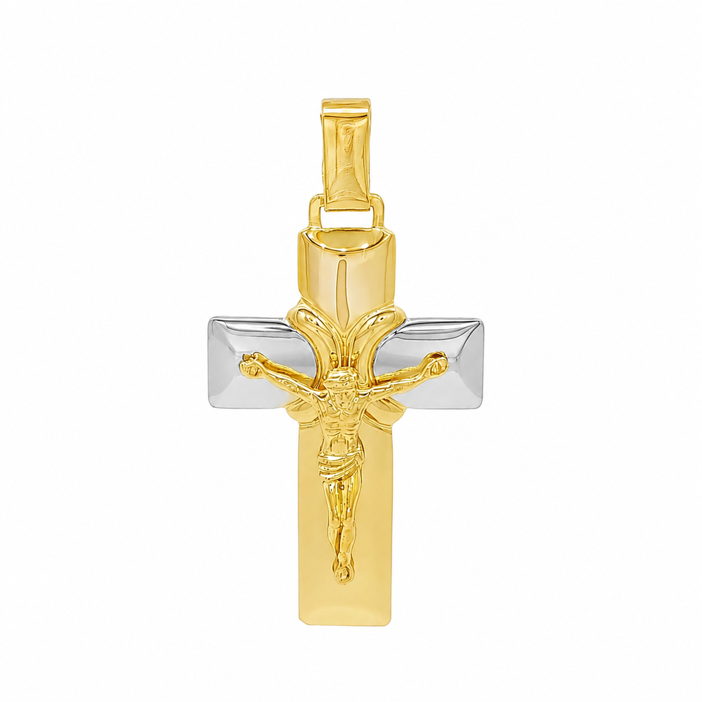 CRUZ CON CRISTO BICOLOR