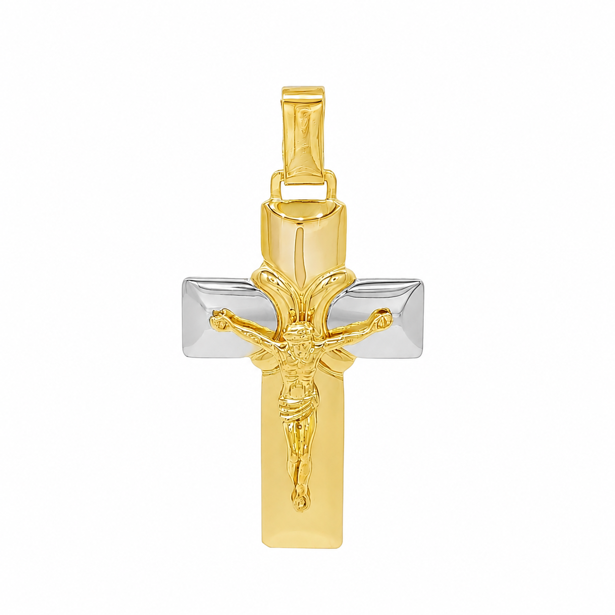 CRUZ CON CRISTO BICOLOR