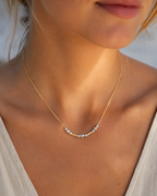 COLLAR COLA DE RATON CON BOLAS BICOLOR