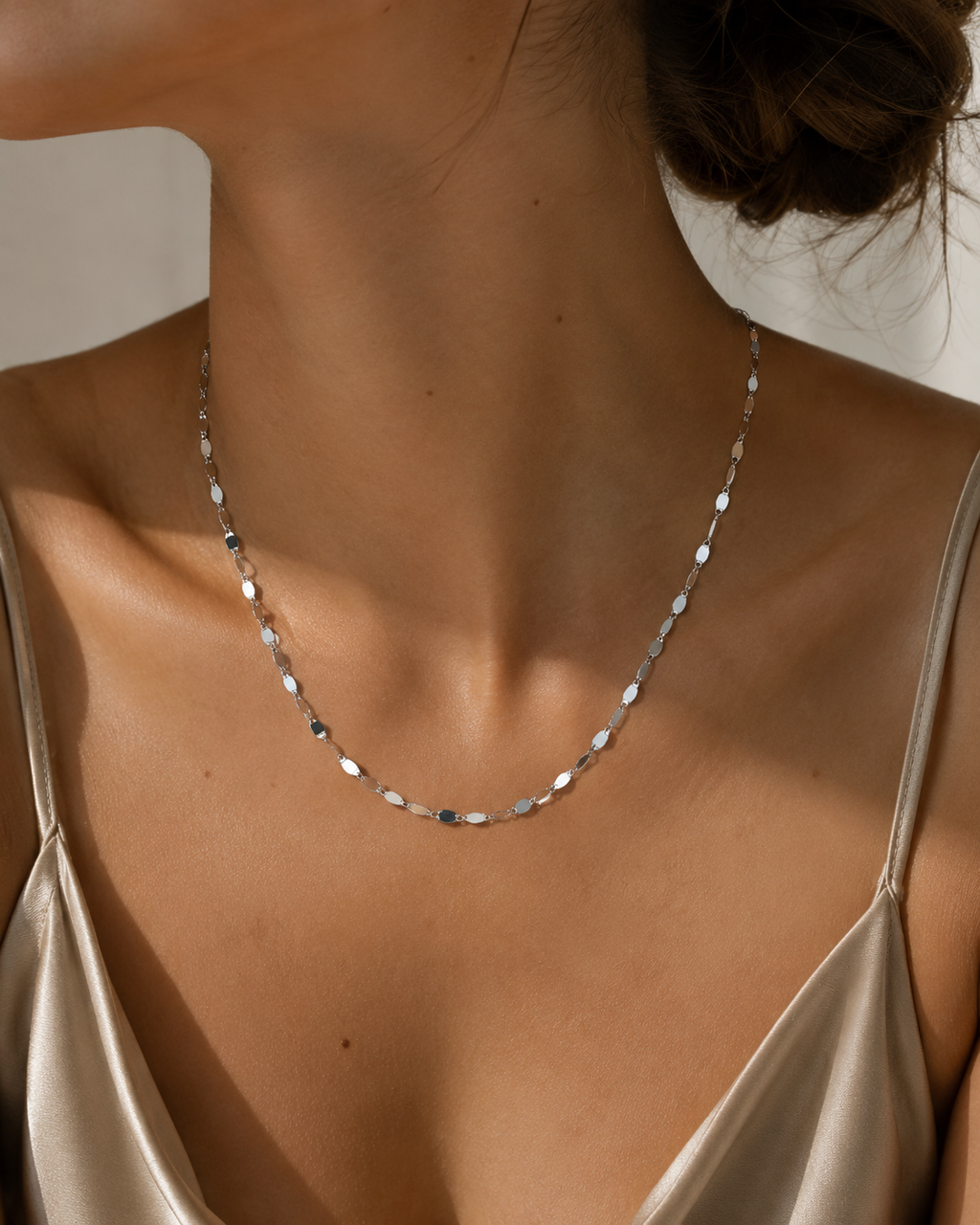 CADENA CIEGA ORO BLANCO