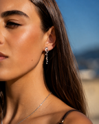 PENDIENTES LARGOS DE ORO BLANCO CON DIAMANTES