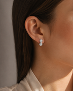 PENDIENTES INFINITO ORO BLANCO CON DIAMANTES