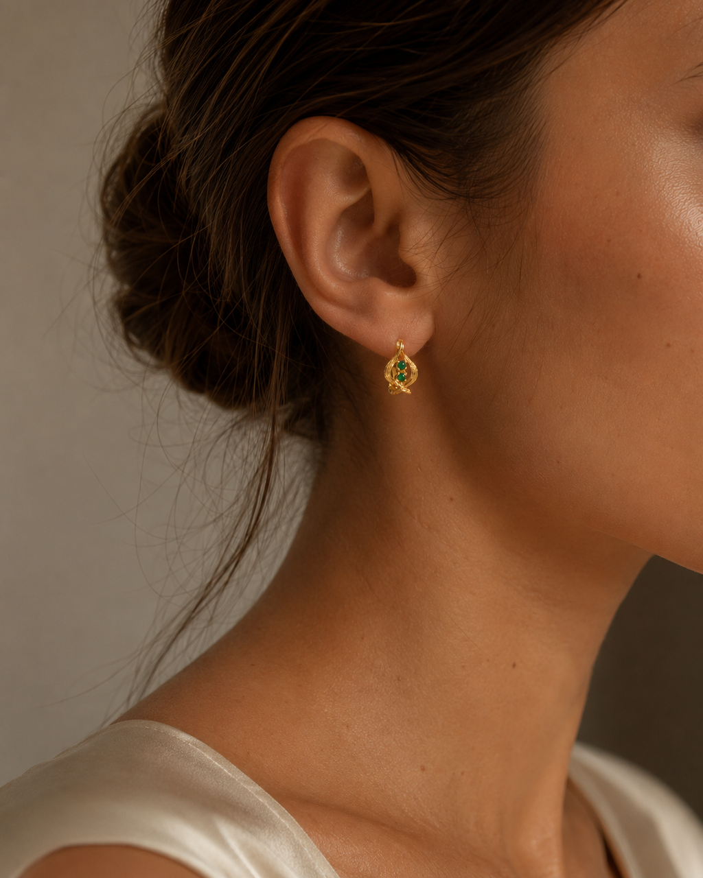 PENDIENTES FLOR DE LOTO CON CIRCONITAS