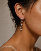 PENDIENTES RAMA DE LUZ ORO BLANCO CON DIAMANTES