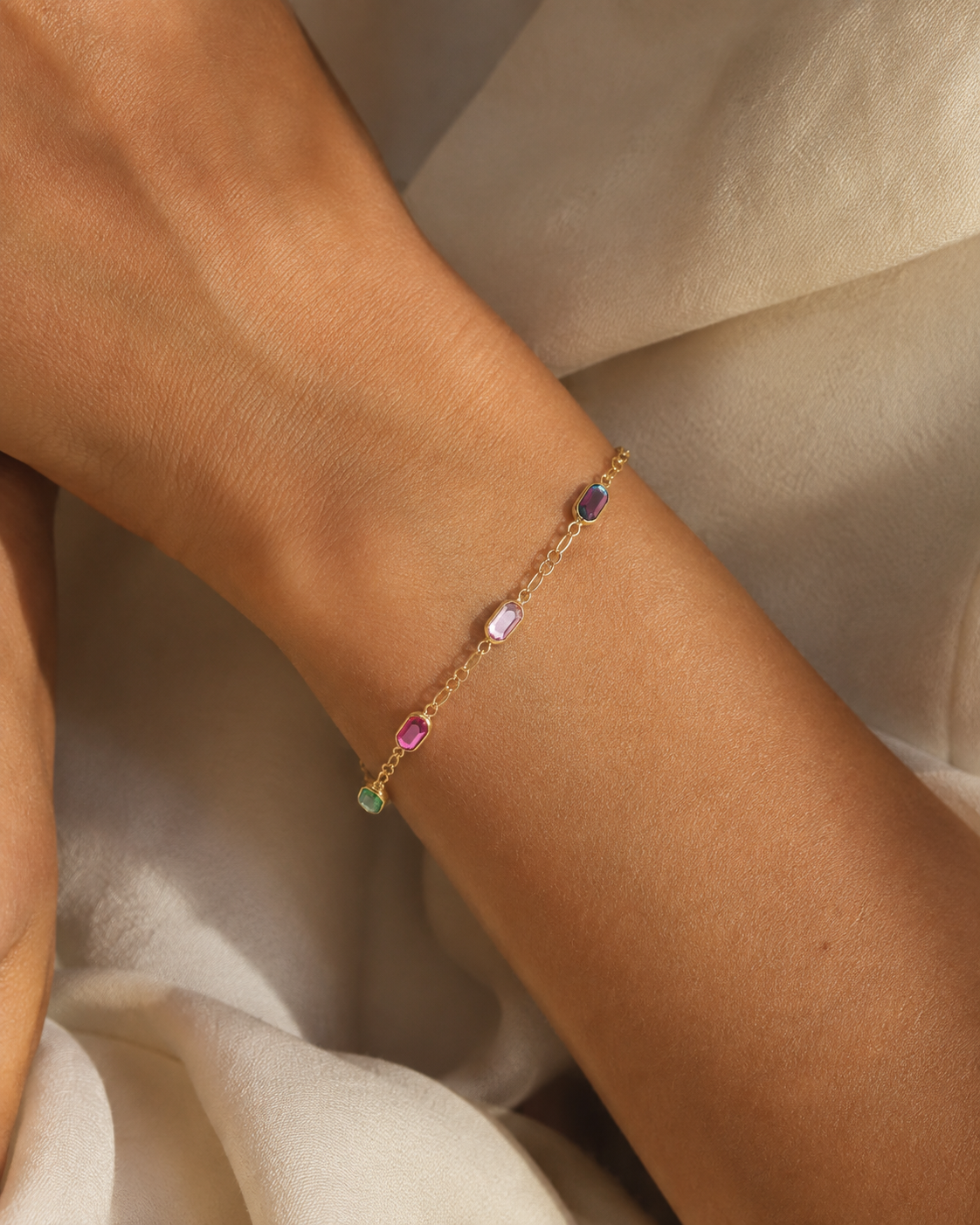 PULSERA CIRCONITAS DE COLORES