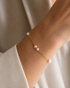 PULSERA ROMBO CON PERLAS