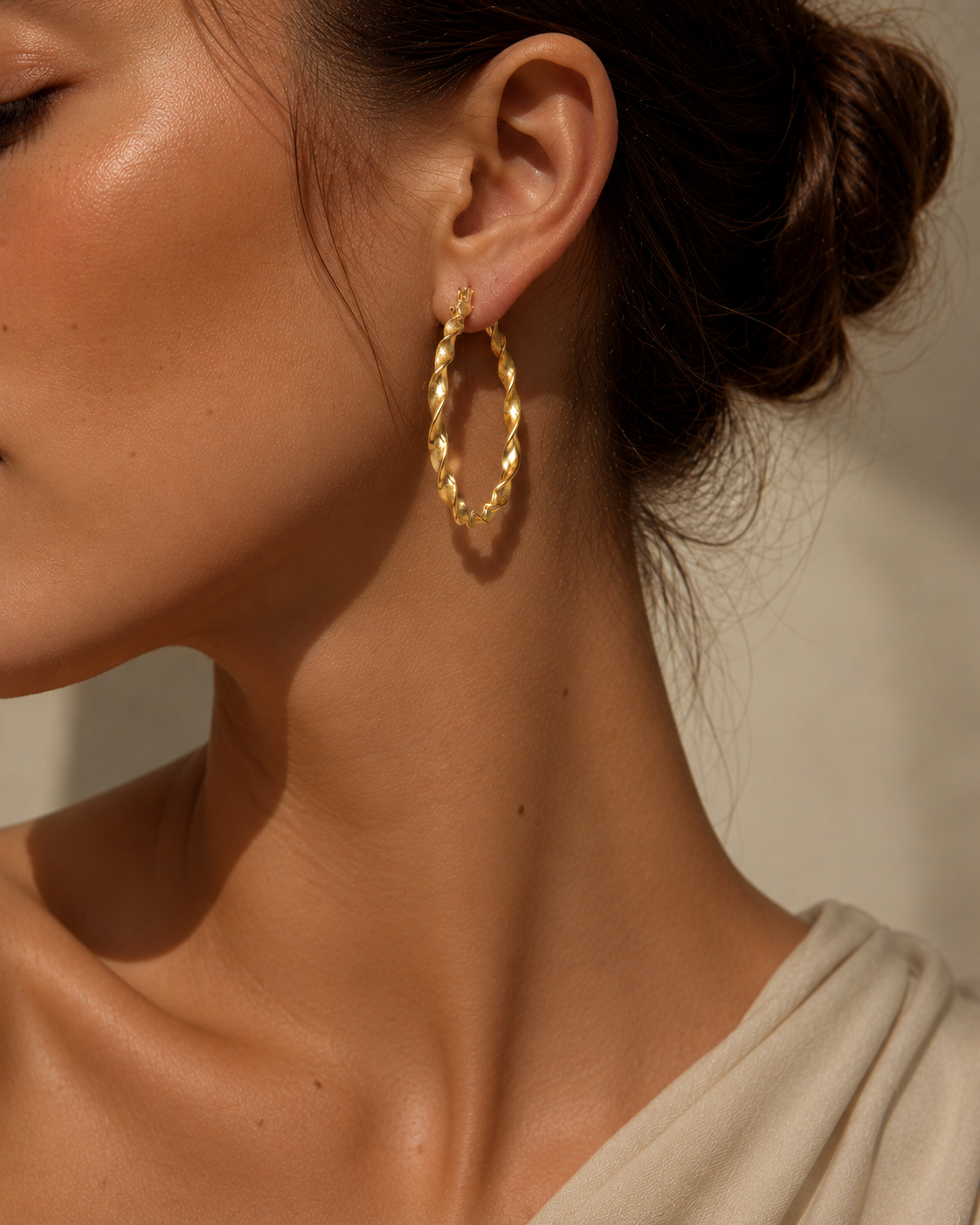 PENDIENTES GRANDES ARO RIZADO