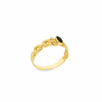 ANILLO CON ZAFIRO Y CIRCONITAS