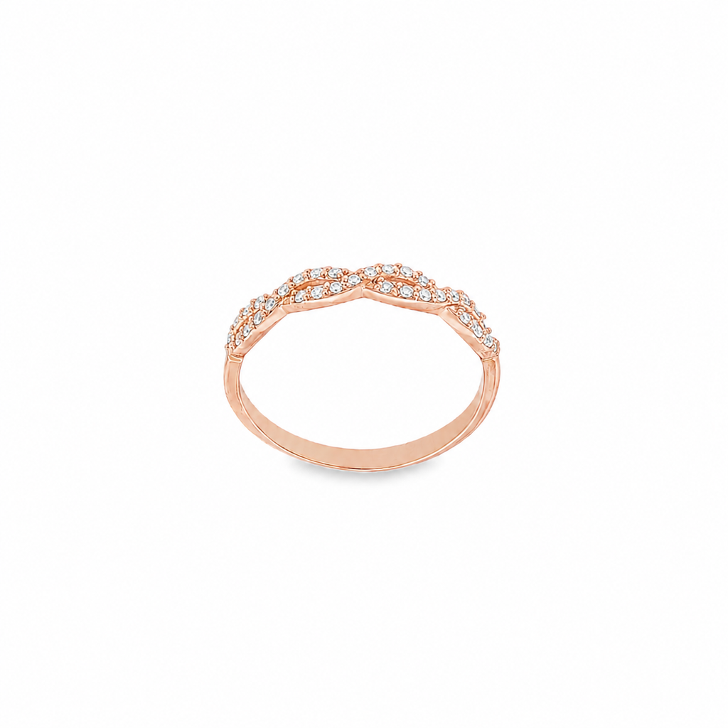 ANILLO ORO ROSA CON CIRCONITAS