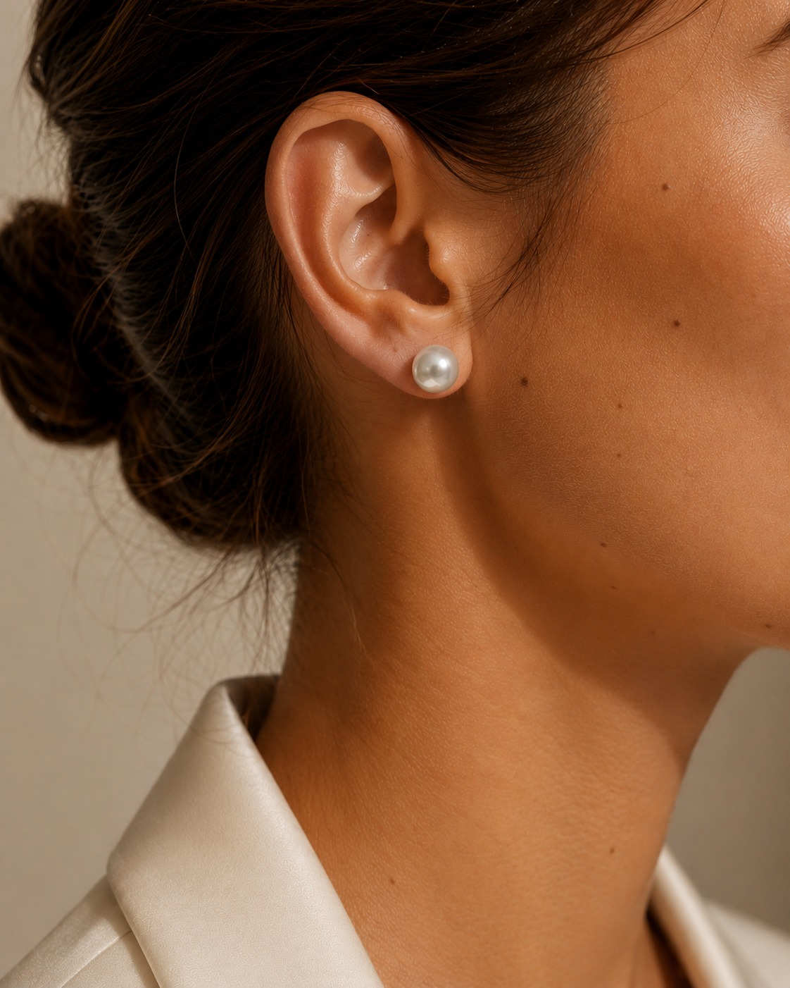 PENDIENTES ORO BLANCO CON PERLAS