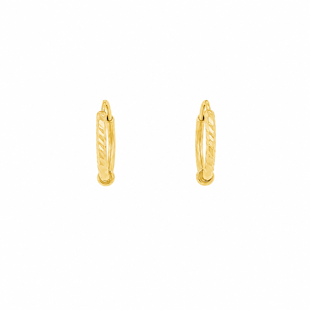 PENDIENTES DE ARO DIAMANTADOS