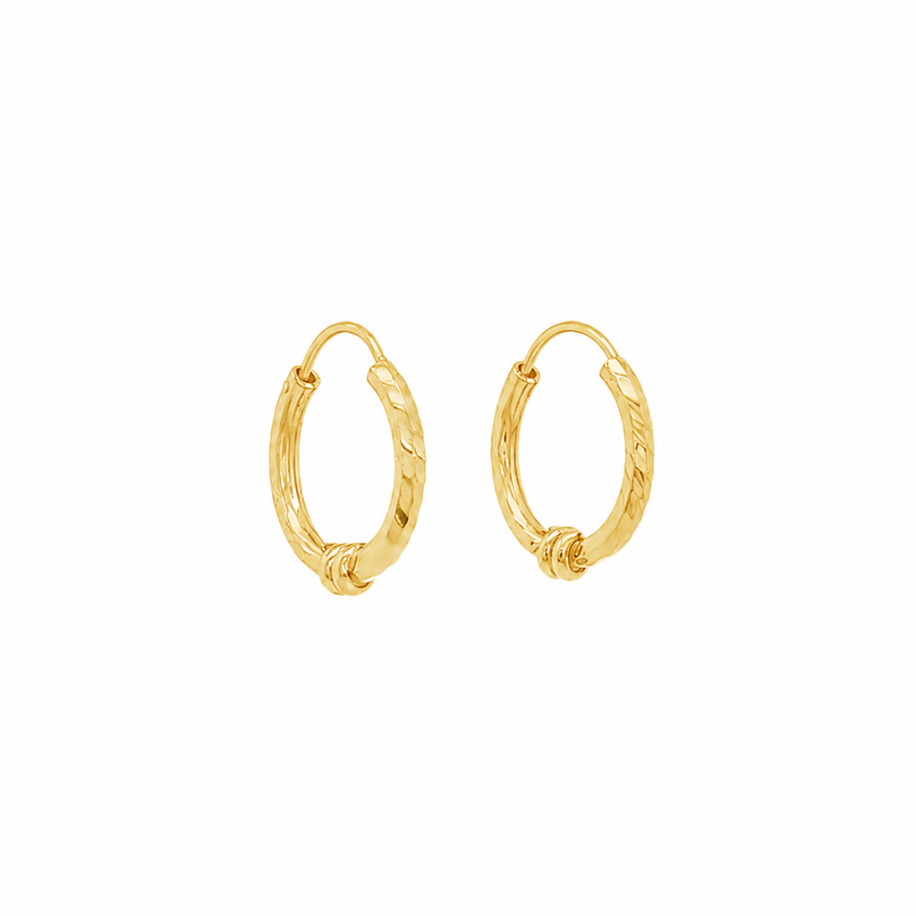 PENDIENTES DE ARO DIAMANTADOS