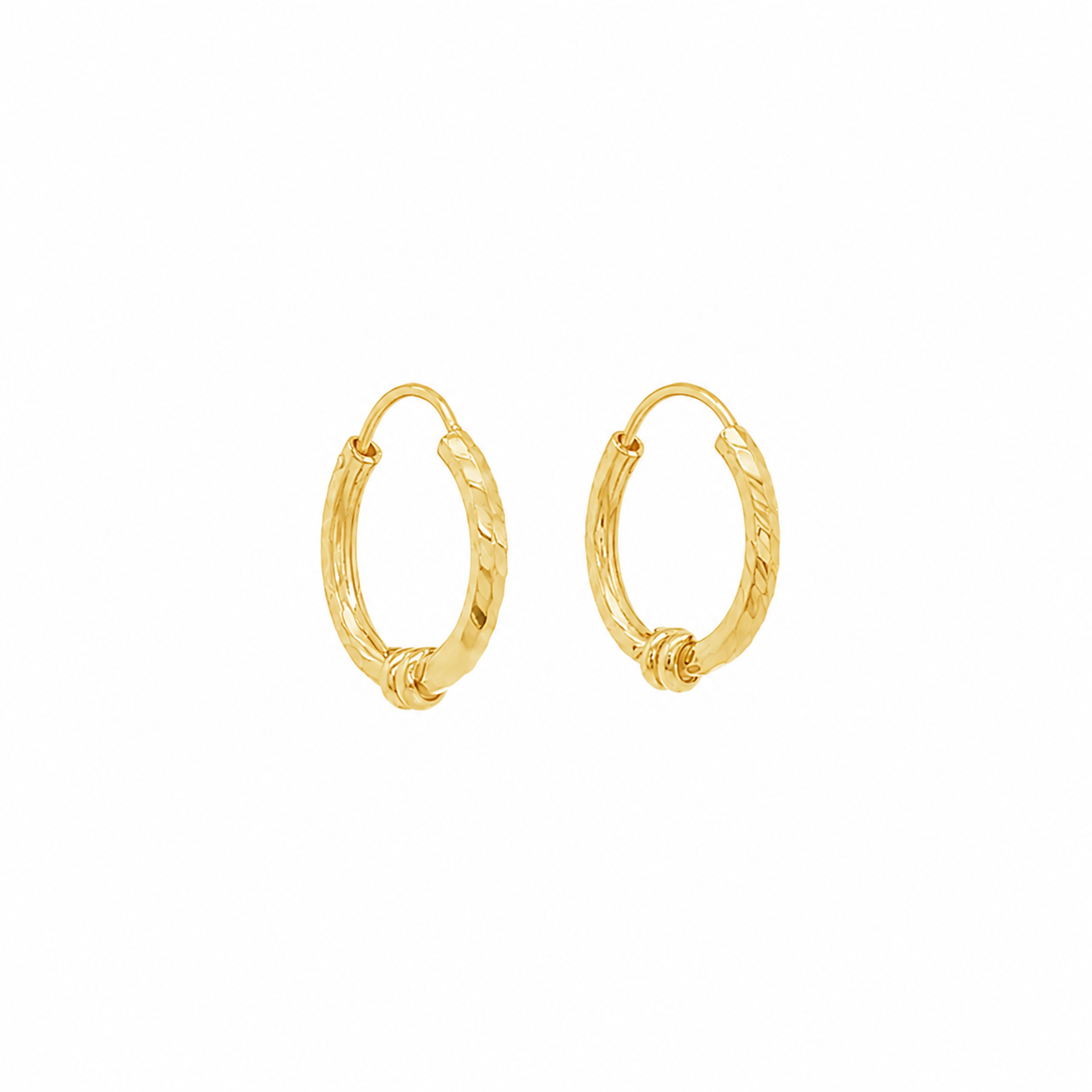 PENDIENTES DE ARO DIAMANTADOS