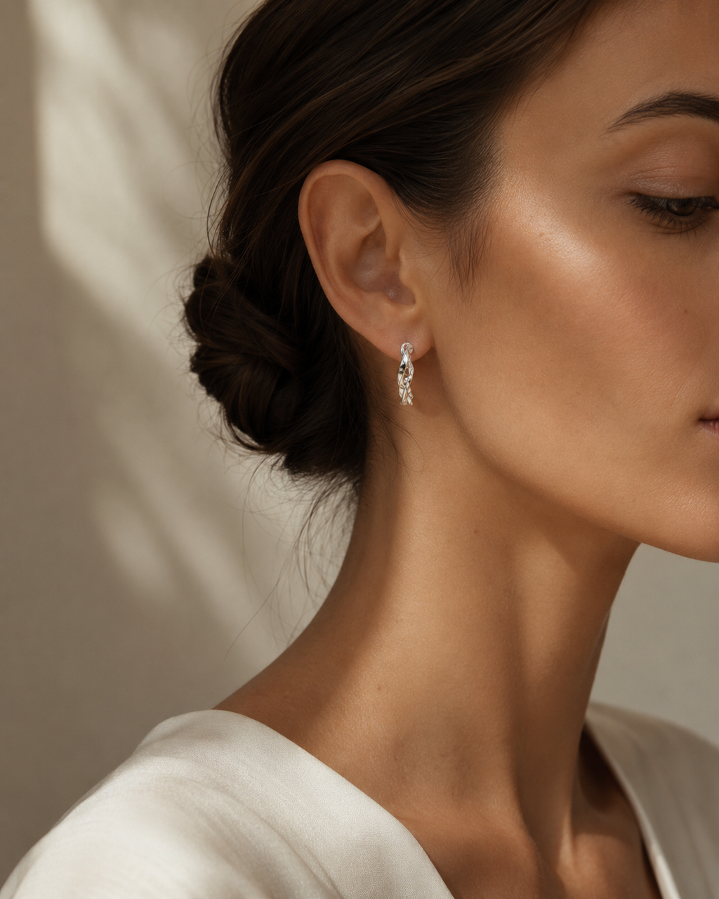 PENDIENTES ARO RIZADO ORO BLACO
