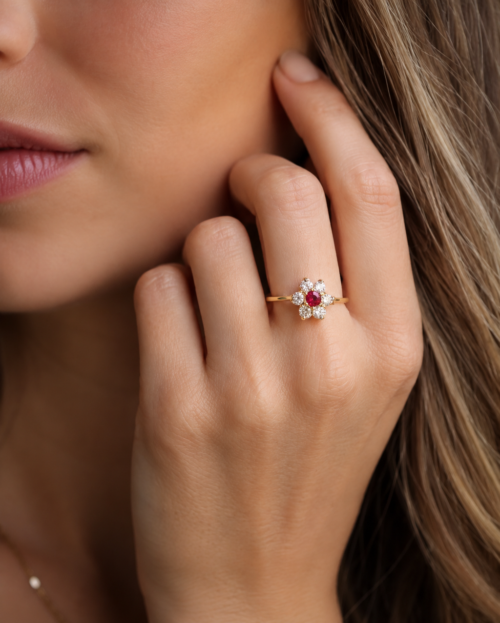 ANILLO FLOR CON CIRCONITAS