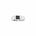 ANILLO ORO BLANCO CON PIEDRA LILA
