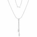 COLLAR COLA DE RATON DE ORO BLANCO CON CIRCONITA
