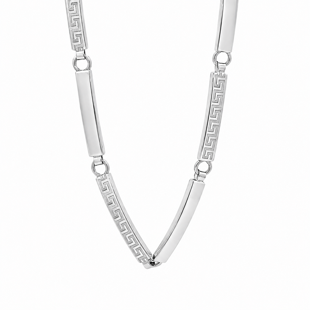 PULSERA ORO BLANCO CON GRECA