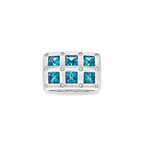 ANILLO PRISMA AZUL CON DIAMANTES