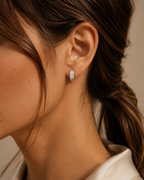 PENDIENTES BICOLOR CON BRILLANTES