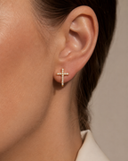 PENDIENTES TOUS CRUZ CON DIAMANTES