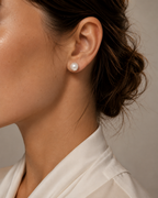 PENDIENTES ORO BLANCO Y PERLA