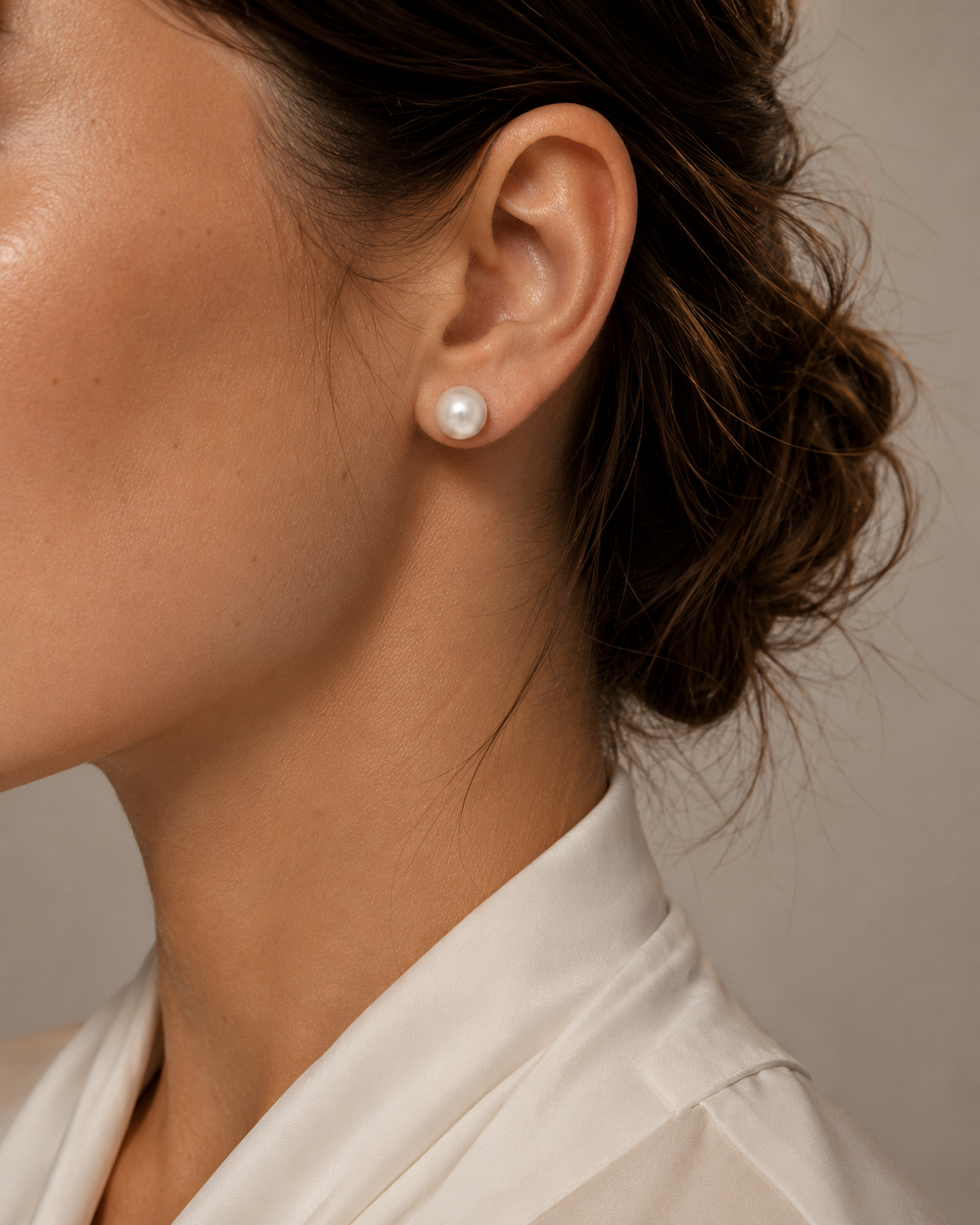 PENDIENTES ORO BLANCO Y PERLA