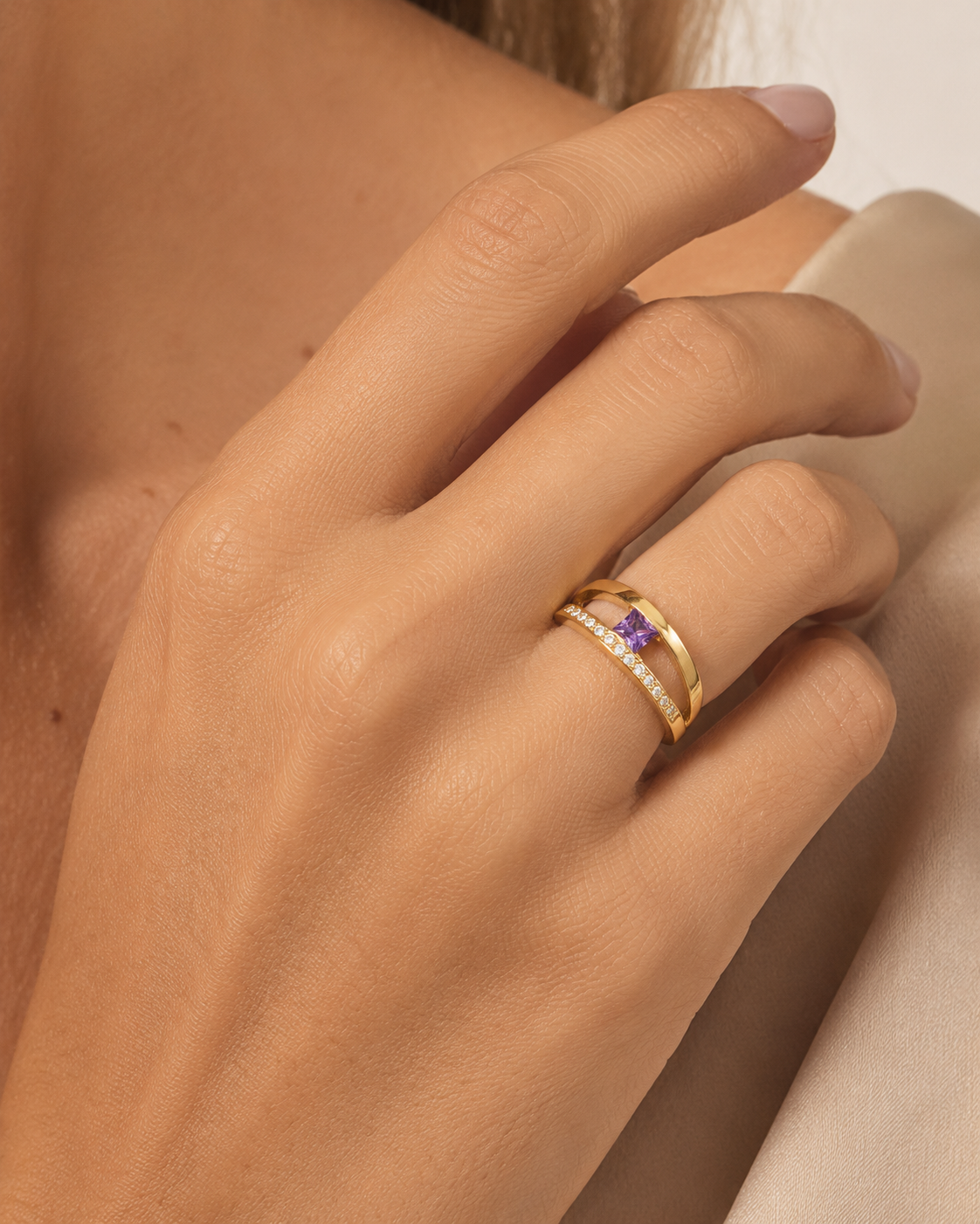 ANILLO ORBITA VIOLETA CIRCONITAS