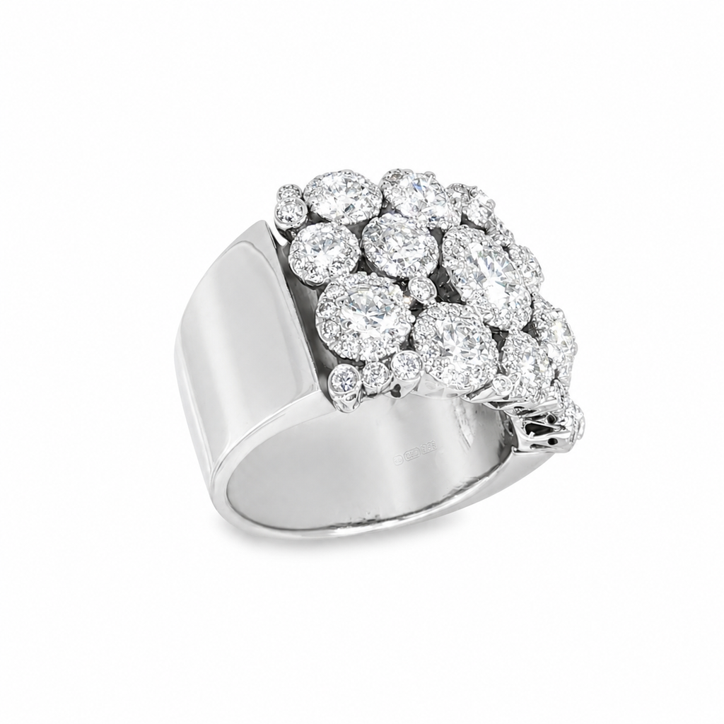 ANILLO DE ORO BLANCO CON DIAMANTES