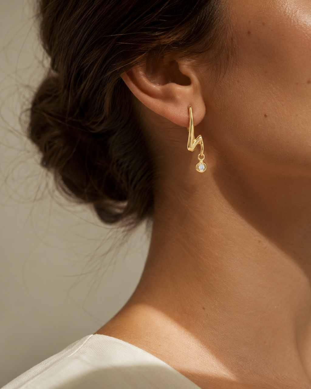 PENDIENTES RAYOS CON DIAMANTES