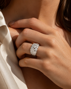 ANILLO DE ORO BLANCO CON DIAMANTES