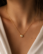 CADENA SINGAPUR + COLGANTE CON DIAMANTE