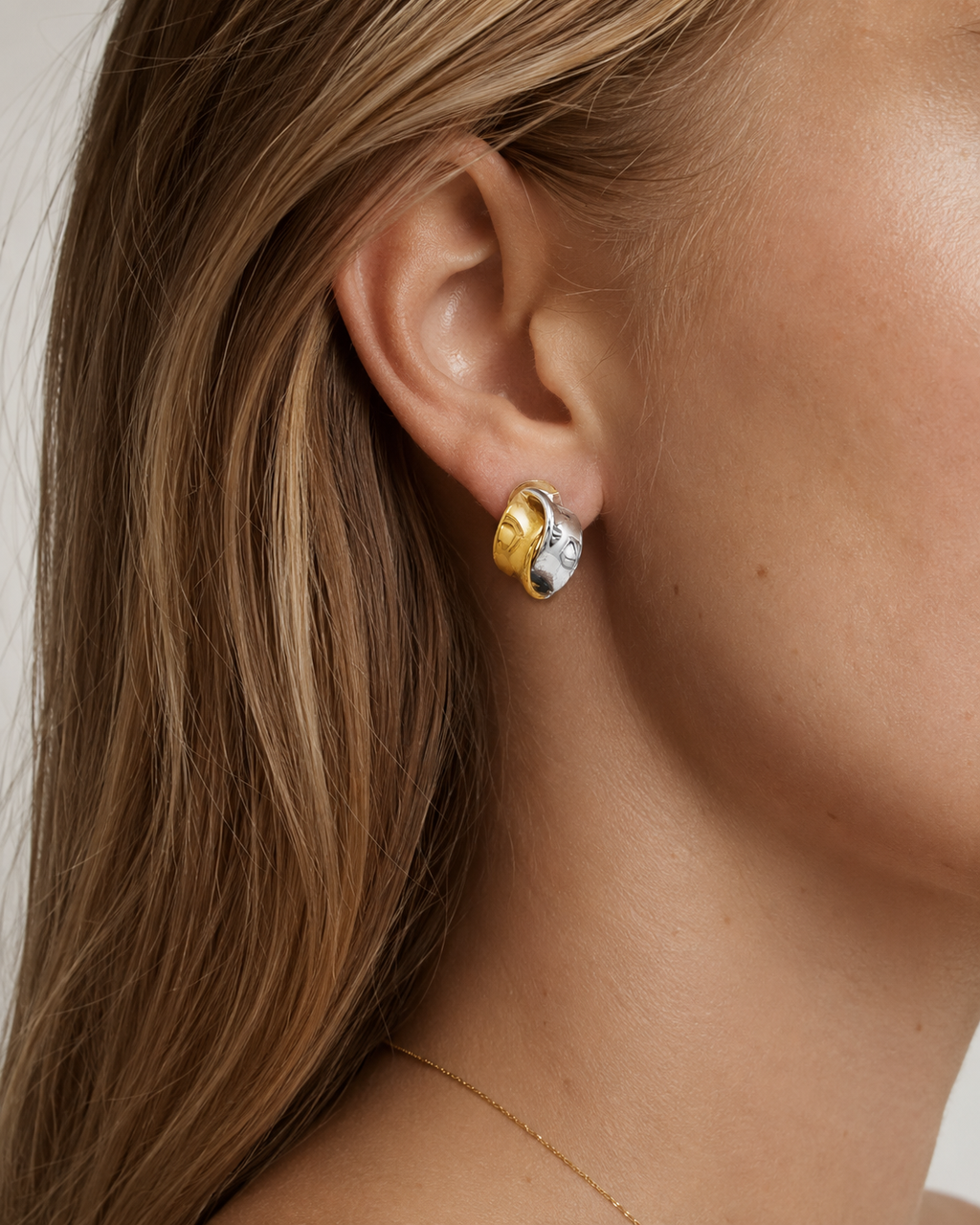 PENDIENTES BICOLOR