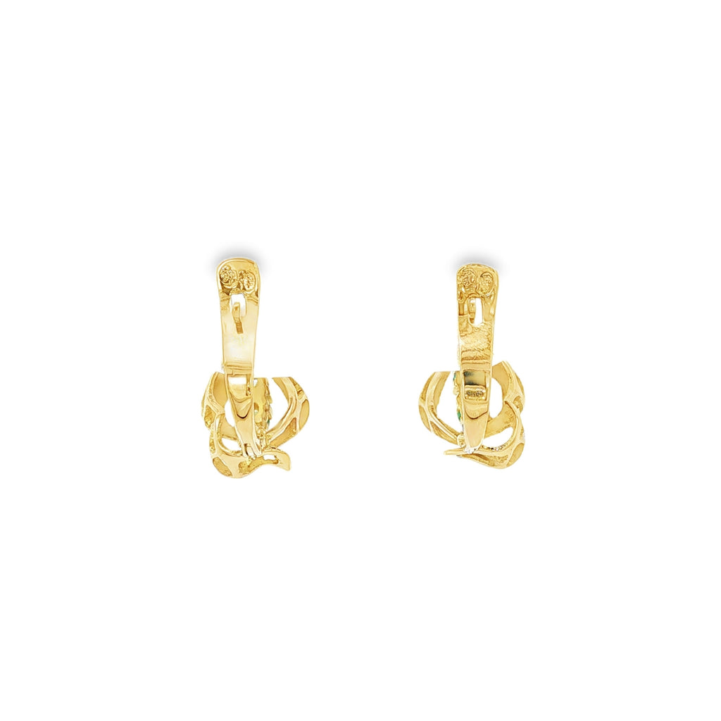 PENDIENTES FLOR DE LOTO CON CIRCONITAS