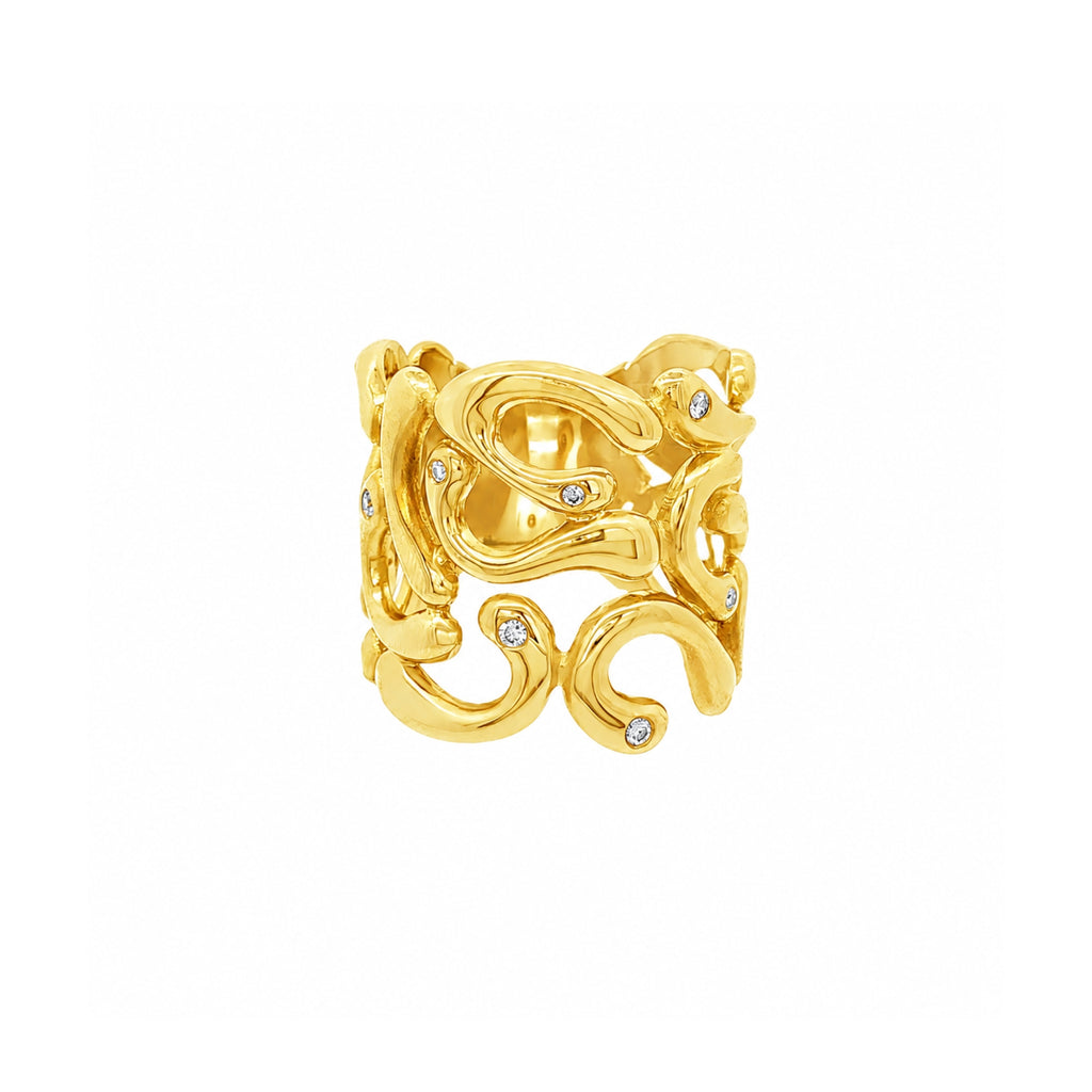 ANILLO ARABESCO CON DIAMANTES